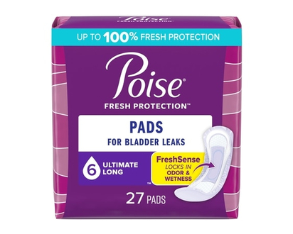 Poise Serviettes De Nuit Pour Incontinence, Absorption Suprême, Longues - 27 CHA