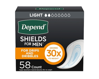 Depend Pare-Fuites Contre L’Incontinence Pour Hommes, Absorption Légère - 58 CHA