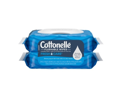 Cottonelle Fresh Care Flushable Wet Wipes, Adult Wet Wipes, 2 Flip-Top Packs, 42 Wipes per Pack (84 Total Flushable Wipes) - 84.0 EA