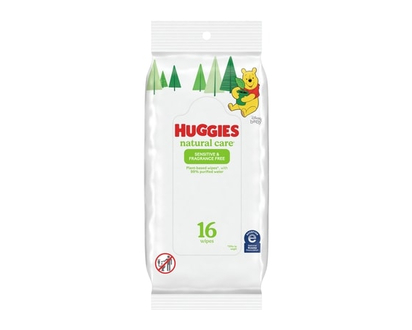 Huggies Baby Wipes, Natural Care Sensitive, UNSCENTED, 1 Soft Pack, 16 Wipes - 1.0 EA
