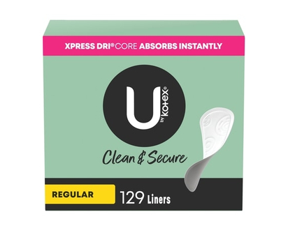 U By Kotex Protège-dessous Clean & Secure, absorption légère, longueur régulière - 129 CHA