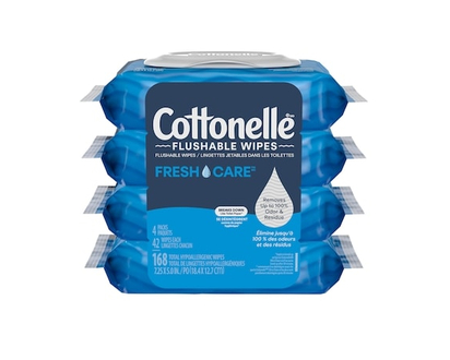 Cottonelle Fresh Care Flushable Wet Wipes, Adult Wet Wipes, 4 Flip-Top Packs, 42 Wipes Per Pack (168 Total Wipes) - 4.0 EA