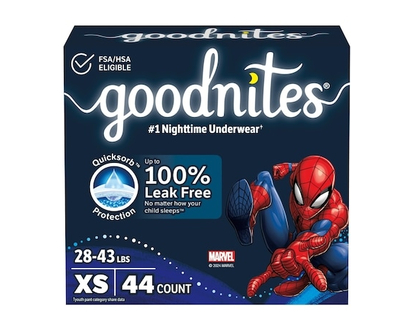 Goodnites Boys Nighttime Bedwetting Underwear, XS (28-43 lbs), 44 Ct - 44.0 EA
