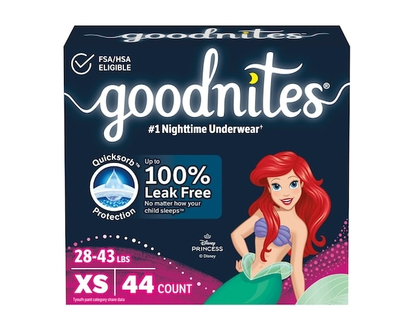 Goodnites Girls Nighttime Bedwetting Underwear, XS (28-43 lbs), 44 Ct - 44.0 EA