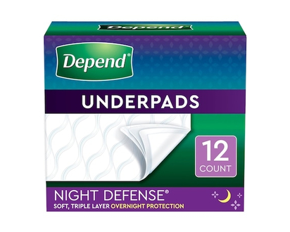 Depend Protections Pour Lits Contre L’Incontinence, Absorption Nocturne - 12 CHA