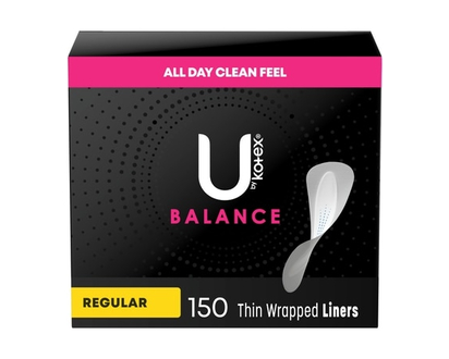 U By Kotex Protège-dessous Barely There, absorption légère, réguliers, emb. de 150 - 150 CHA