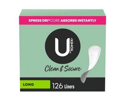 U By Kotex Protège-dessous Clean & Secure, absorption légère, longueur allongée - 126 CHA