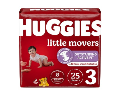 Huggies Little Movers Diapers, Size 3 - 25 EA