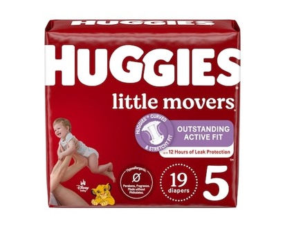 Huggies Little Movers Diapers, Size 5 - 19 EA