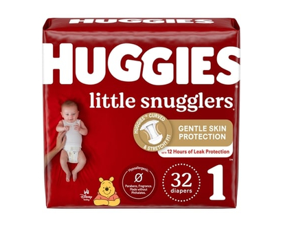 Huggies Little Snugglers Diapers, Size 1 - 32 EA