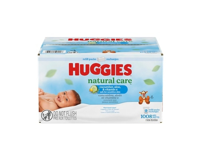 Huggies Baby Wipes, Natural Care Refreshing, SCENTED, 6 Refill Packs, 1,008 Wipes - 1008.0 EA