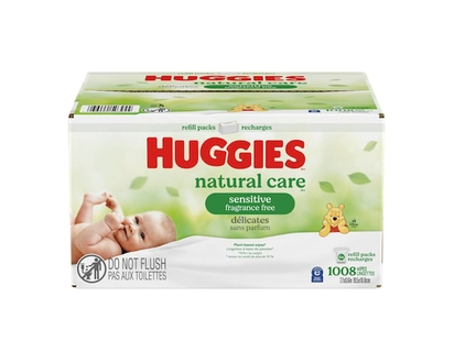 Huggies Baby Wipes, Natural Care Sensitive, UNSCENTED, 6 Refill Packs, 1,008 Wipes - 1.0 EA