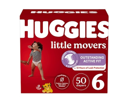 Huggies Little Movers Baby Diapers, Size 6 (35+ lbs), 50 Ct - 50.0 EA
