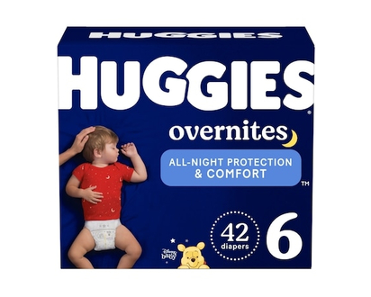 Huggies Overnites Nighttime Baby Diapers, Size 6 (35+ lbs), 42 Ct - 42.0 EA