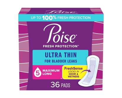 Poise Ultra Thin Postpartum Incontinence Pads, Moderate Absorbency, Regular Length, 36 Count - 36 EA