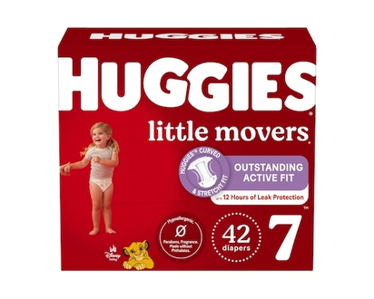 Huggies Little Movers Baby Diapers, Size 7 (41+ lbs), 42 Ct - 42.0 EA