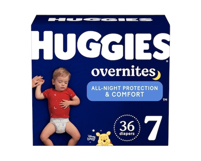 Huggies Couches pour bébé Overnites pour la nuit, taille 7 (plus de 19 kg [41 livres]), 36 unités - 36 CHA