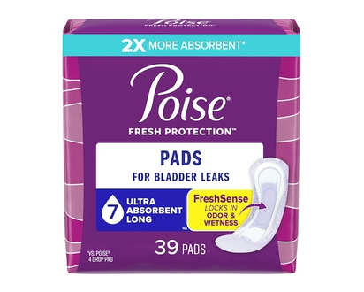 Poise Serviettes d’incontinence, ultra-absorption, longue - 39.0 EA