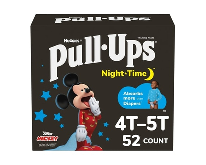 Pull Ups Boys' Night-Time Potty Training Pants, 4T-5T (38-50 lbs) - 52 EA