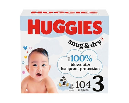 Huggies Snug & Dry Baby Diapers, Size 3 (16-28 lbs), 104 Ct - 104 EA