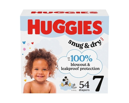 Huggies Snug & Dry Baby Diapers, Size 7 (41+ lbs), 54 Ct - 54 EA