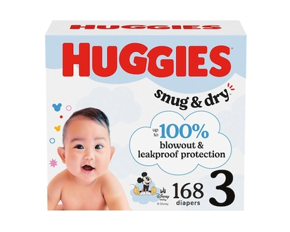 Huggies Snug & Dry Baby Diapers, Size 3 (16-28 lbs), 168 Ct - 168.0 EA