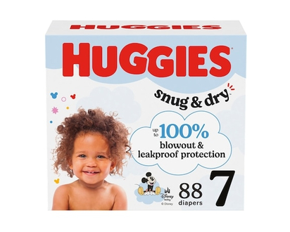Huggies Snug & Dry Baby Diapers, Size 7 (41+ lbs), 88 Ct - 88.0 EA