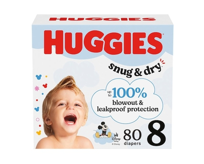 Huggies Snug & Dry Baby Diapers, Size 8 (46+ lbs), 80 Ct - 80.0 EA
