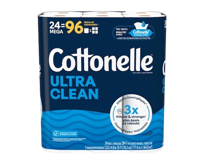 Cottonelle Ultra Clean Toilet Paper, 24 Mega Rolls - 24.0 EA