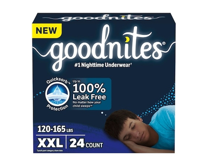 Goodnites Boys Nighttime Underwear, XXL (120-165+ lbs), 24 Ct - 24.0 EA