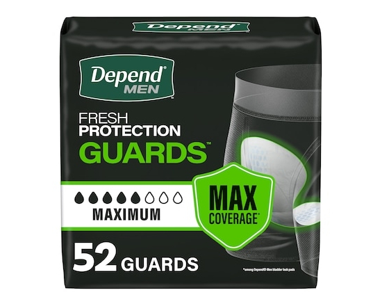 Guards Incontinence Pads for Men, Maximum Absorbency, 52 Count - 52.0 EA