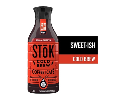 SToK Cold Brew Coffee, Black, Lightly Sweetened - 1.42 L