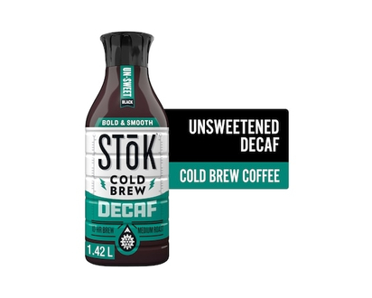 SToK Stok Cold Brew Coffee, Decaffeinated, Black Unsweetened - 1.42 L