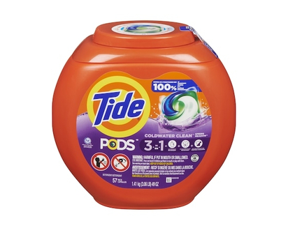 Tide PODS Laundry Detergent Soap Pacs, HE Compatible, 57 Count, Powerful 3-in-1 Clean, Spring Meadow - 57.0 EA