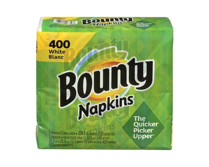 Bounty Paper Napkins, White, 400 Count - 400.0 EA