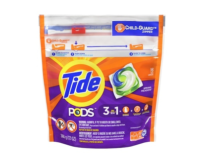 Tide Liquid Laundry Detergent Pods, Spring Meadow, 16 Count - 16 EA