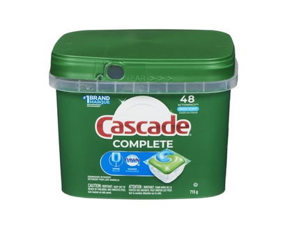 Cascade Détergent pour lave-vaisselle complet en sachets, parfum frais, emb. 48 - 48 CHA