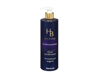 HB Hair Biology Purple Violet Silver Conditioner For Grayor Blonde Brassy Color Treated Hair Fights Brasiness and Replenishes Hair - 380.0 ML