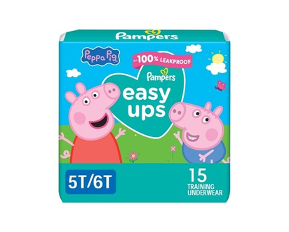 Pampers Easy Ups Training Underwear Peppa Pig Size 7 (5T6T), 15 Count - 15 EA