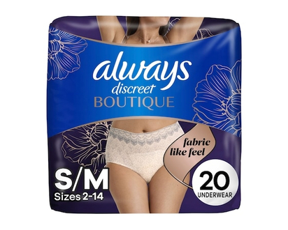 Always Incontinence Underwear for Women, Maximum Protection, Small/Medium - 20.0 EA