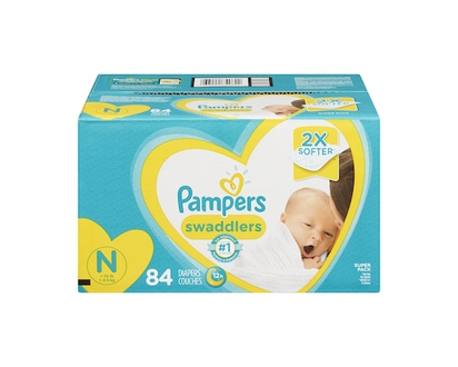 Couches Pampers Swaddlers pour nouveau-nés, taille N - 84 CHA
