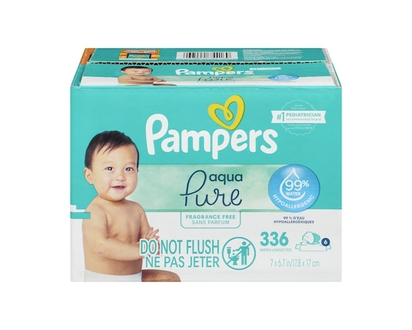 Pampers Aqua Pure Sensitive Baby Wipes 6X Pop-Top 336 Count - 336.0 EA