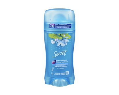 Secret Invisible Solid Antiperspirant and Deodorant, Waterlily Scent - 73.0 G