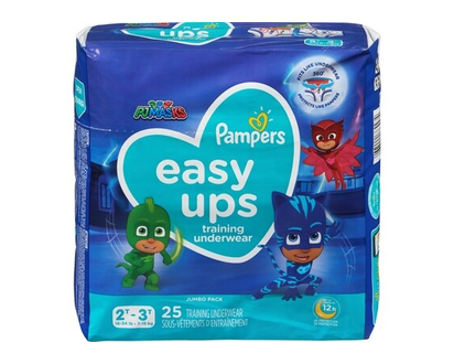 Pampers Easy Ups Training Underwear Boys Size 4 2T-3T 25 Count - 25 EA