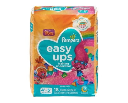 Pampers Easy Ups Training Underwear Girls Size 6 4T-5T - 18 EA