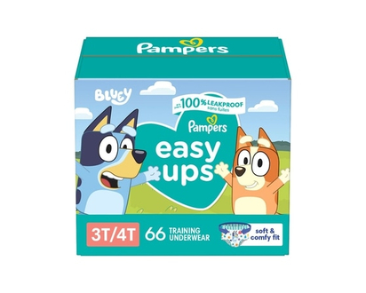 Pampers Sous-vêtements d’entraînement Easy Ups, taille 4 3T/4T, garçons, 66 sous-vêtements - 66.0 EA
