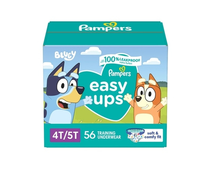 Pampers Sous-vêtements d’entraînement Easy Ups, taille 6 4T/5T, garçons, 56 sous-vêtements - 56.0 EA