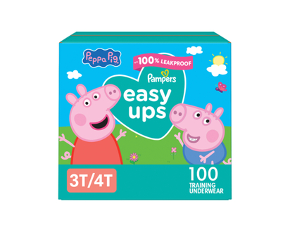 Pampers Easy Ups Training Underwear Girls Size 5 3T-4T 100 Count - 100.0 EA