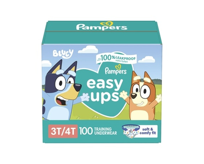 Pampers Easy Ups Training Underwear Boys Size 4 3T4T 100 Count - 100.0 EA