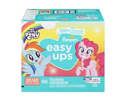 Pampers Easy Ups Training Underwear Girls Size 5 3T-4T 66 Count - 66.0 EA